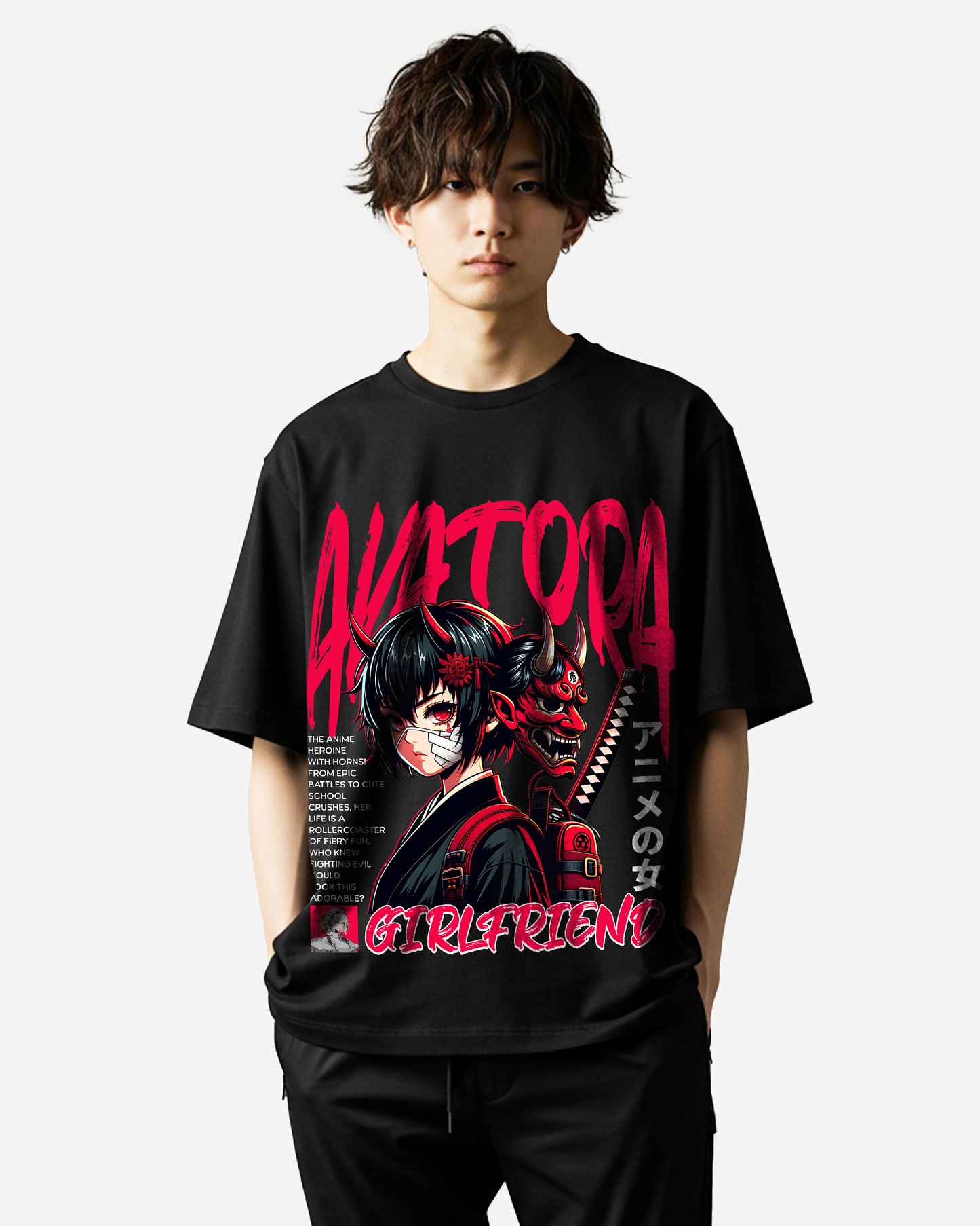 Anime Girlfriend Japan Oversized T-Shirt