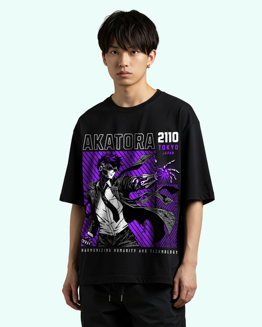 Cyborg Anime Man Oversized T-Shirt