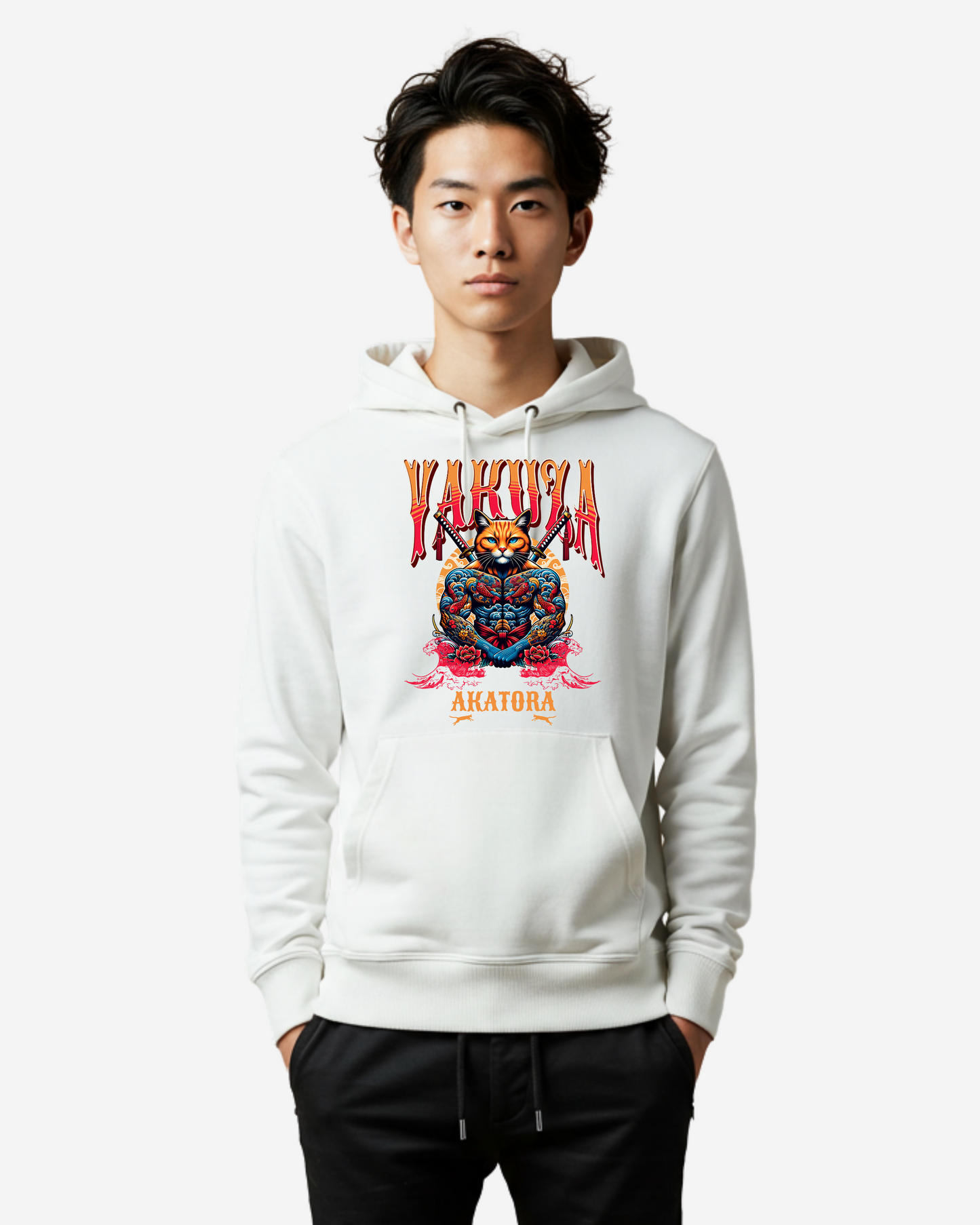 Yakuza Cat Japan Street Flash Art Inked Life Oversized Hoodie