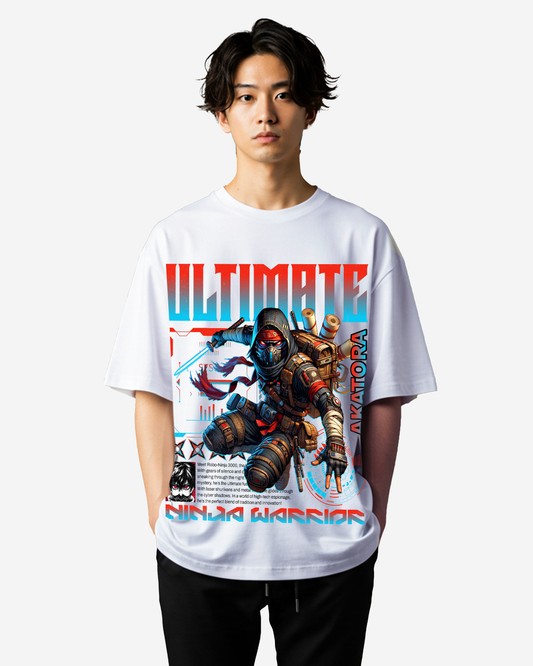 Ultimate Ninja Warrior Robot Japan Shinobi Oversized T-Shirt