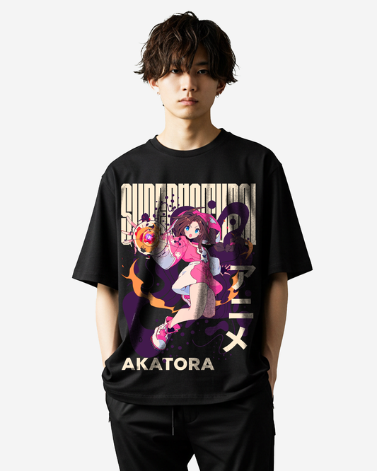 Superhero Anime Girl Oversized T-Shirt