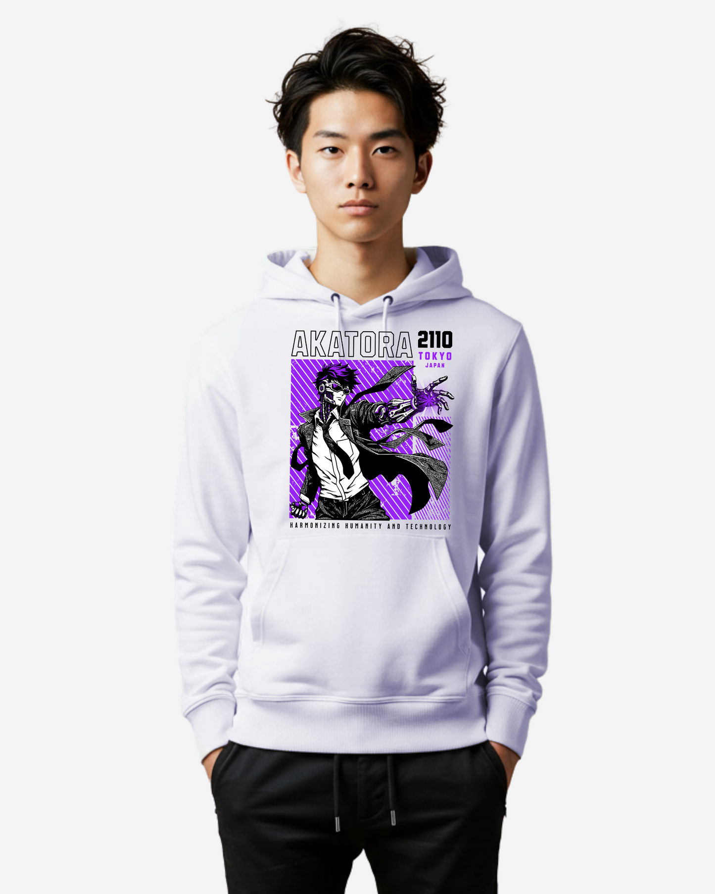 Cyborg Anime Man Oversized Hoodie