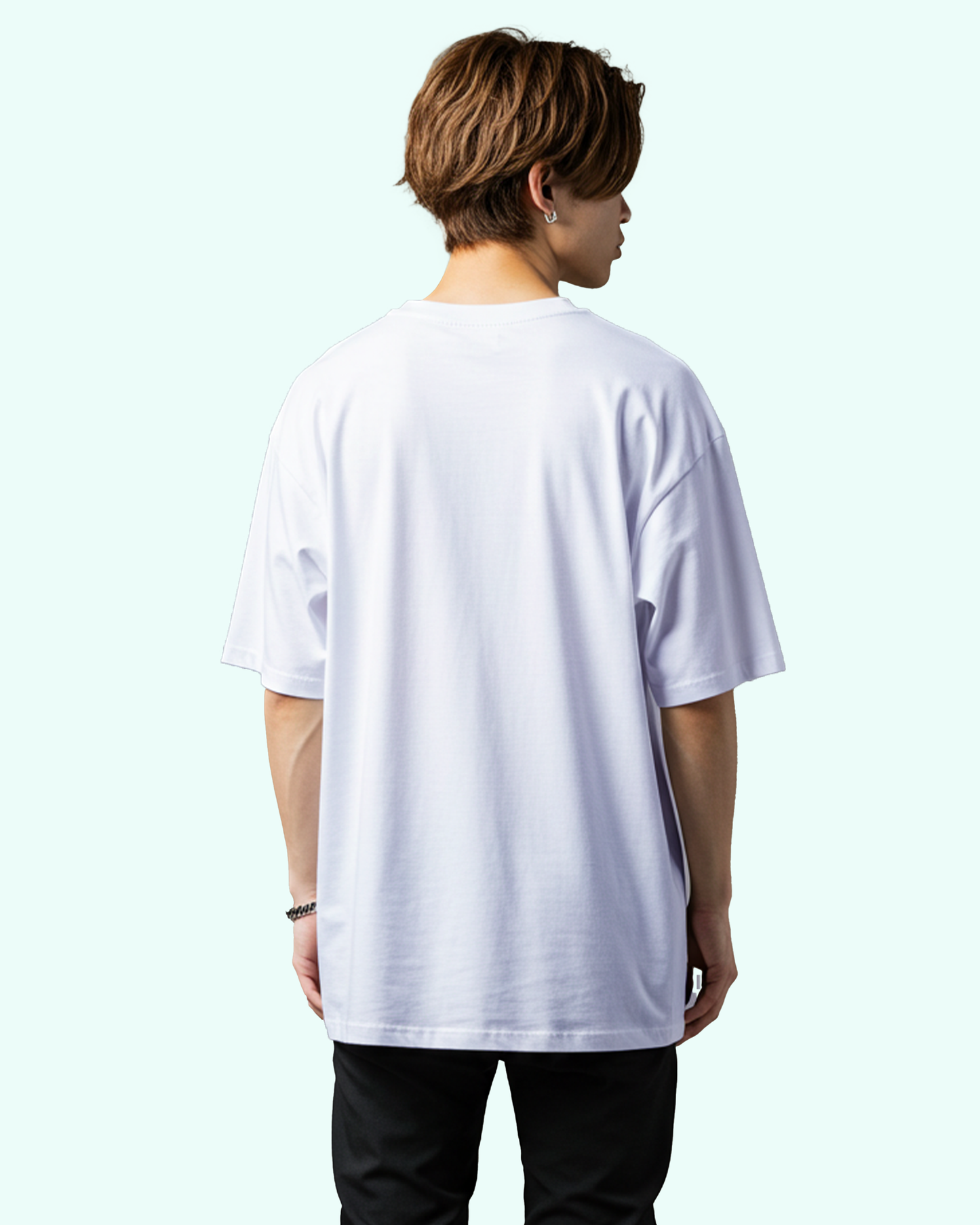 Cyborg Anime Man Oversized T-Shirt