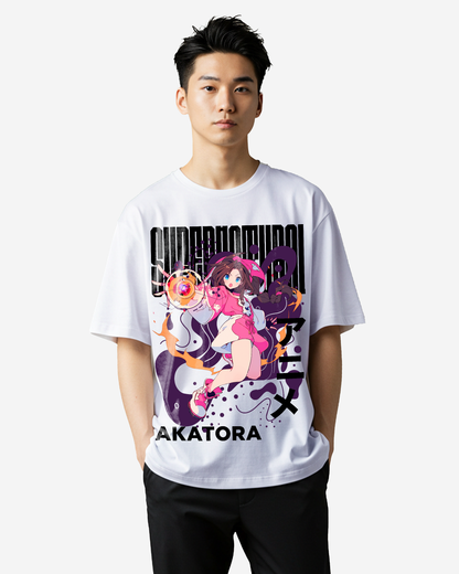 Superhero Anime Girl Oversized T-Shirt