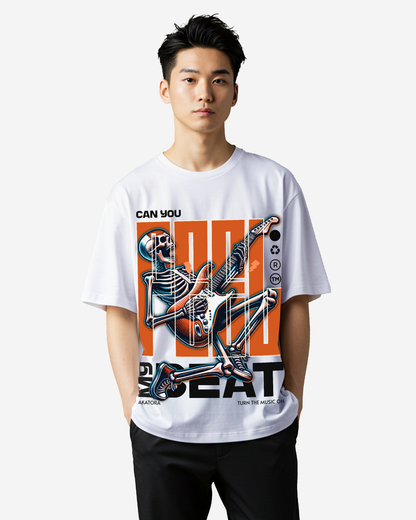 Skeleton Rocket Beat Oversized T-Shirt