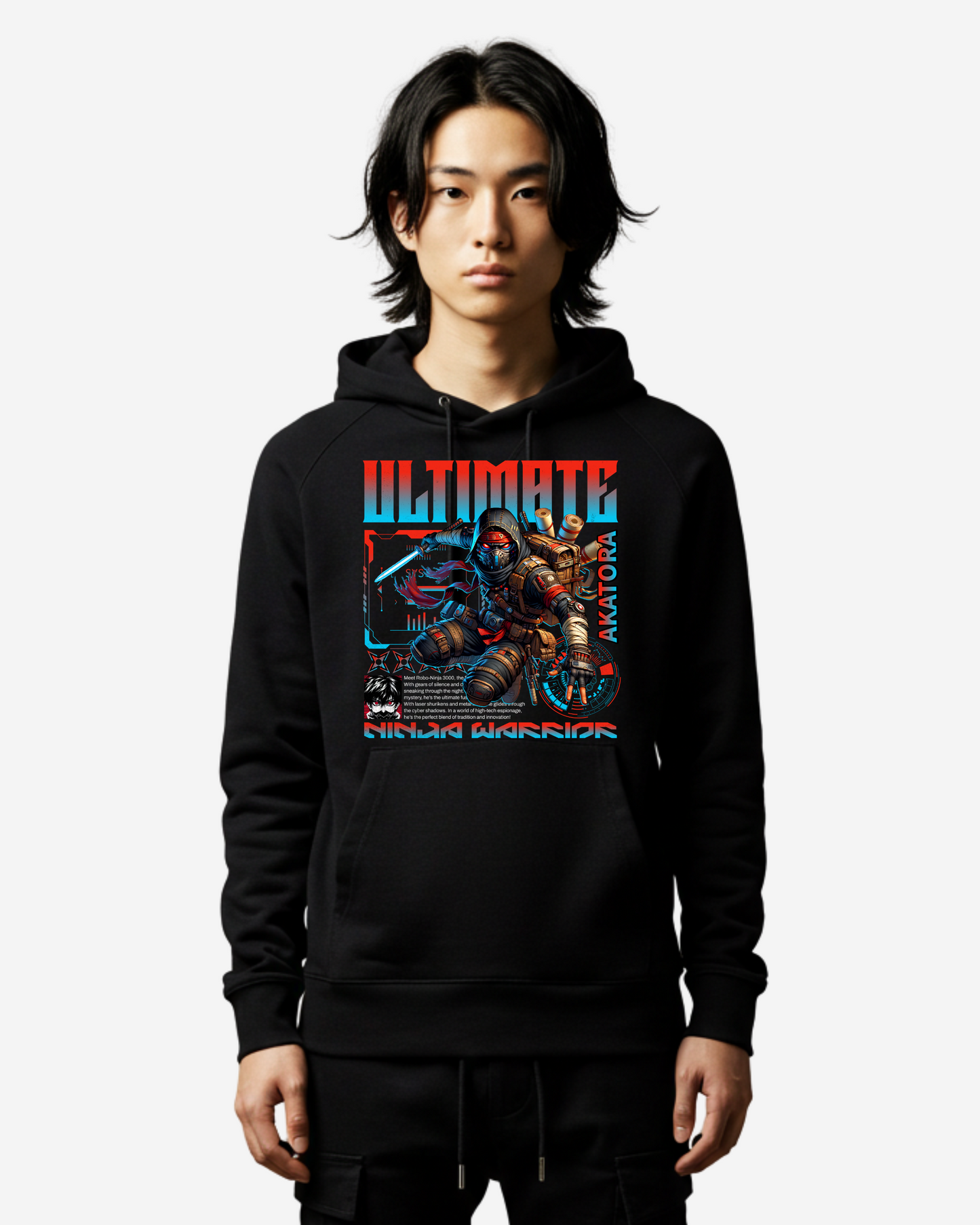 Ultimate Ninja Warrior Robot Japan Shinobi Oversized Hoodie