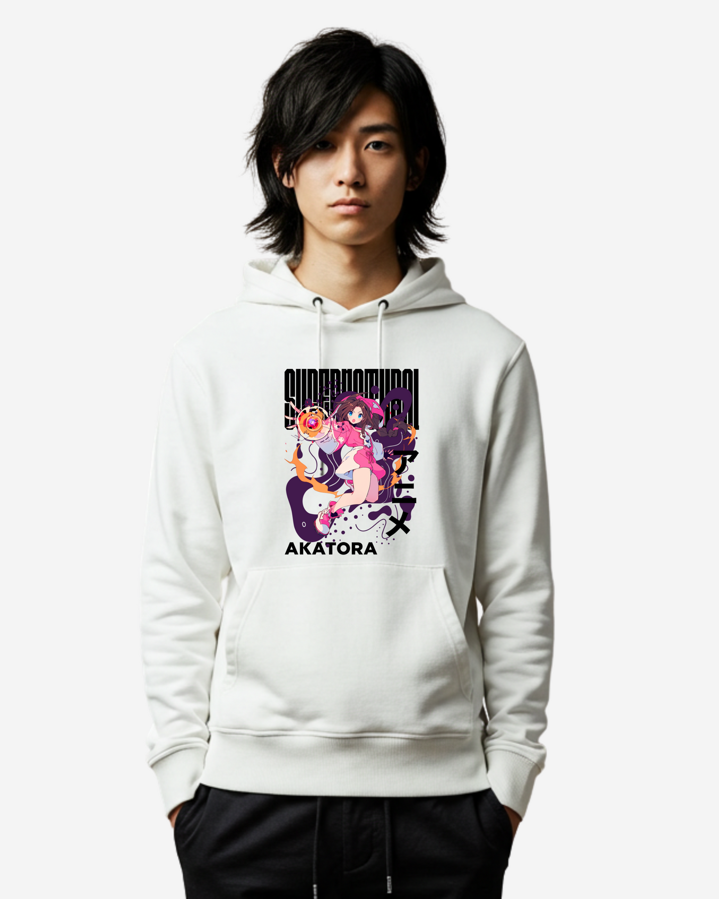 Superhero Anime Girl Oversized Hoodie