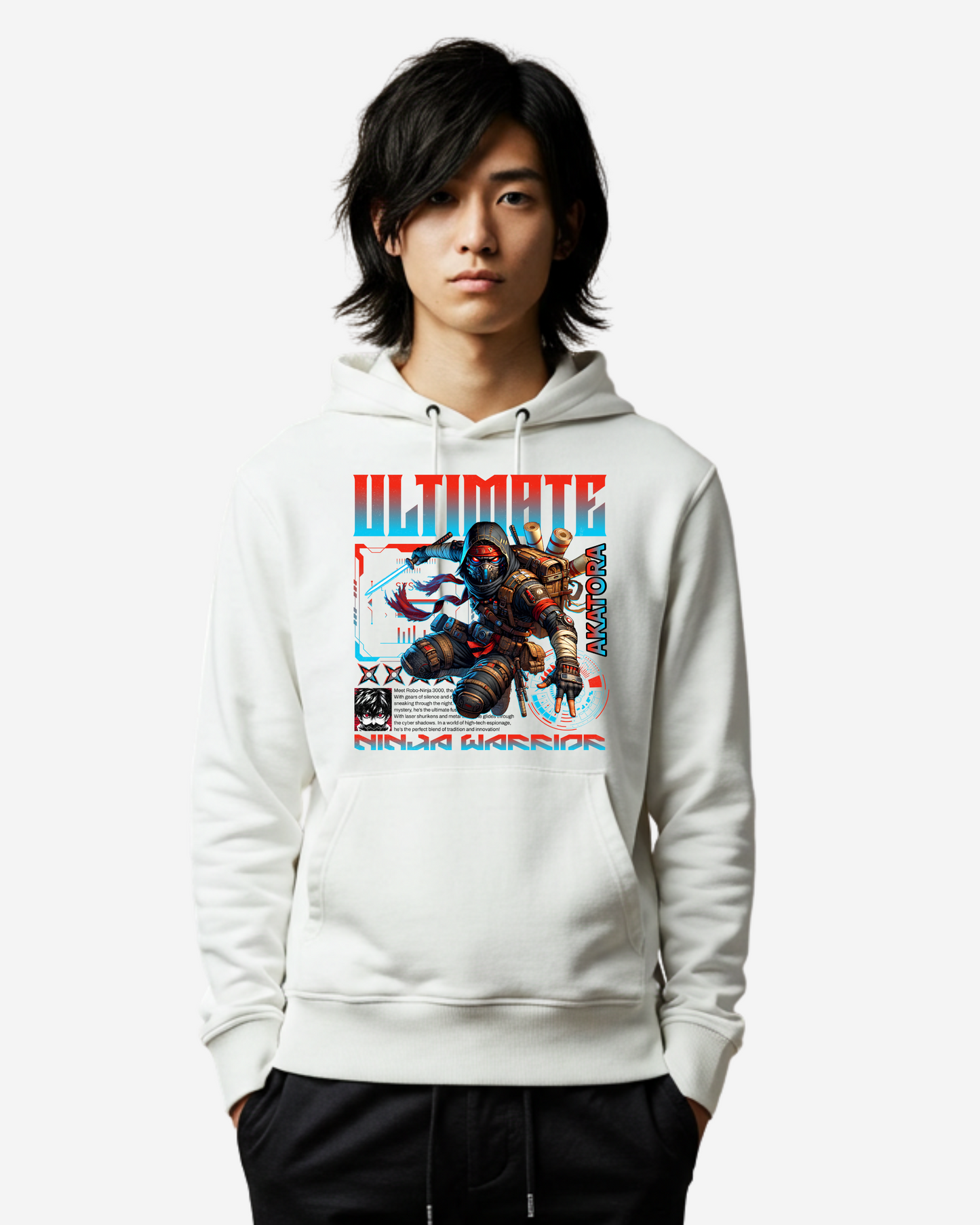Ultimate Ninja Warrior Robot Japan Shinobi Oversized Hoodie