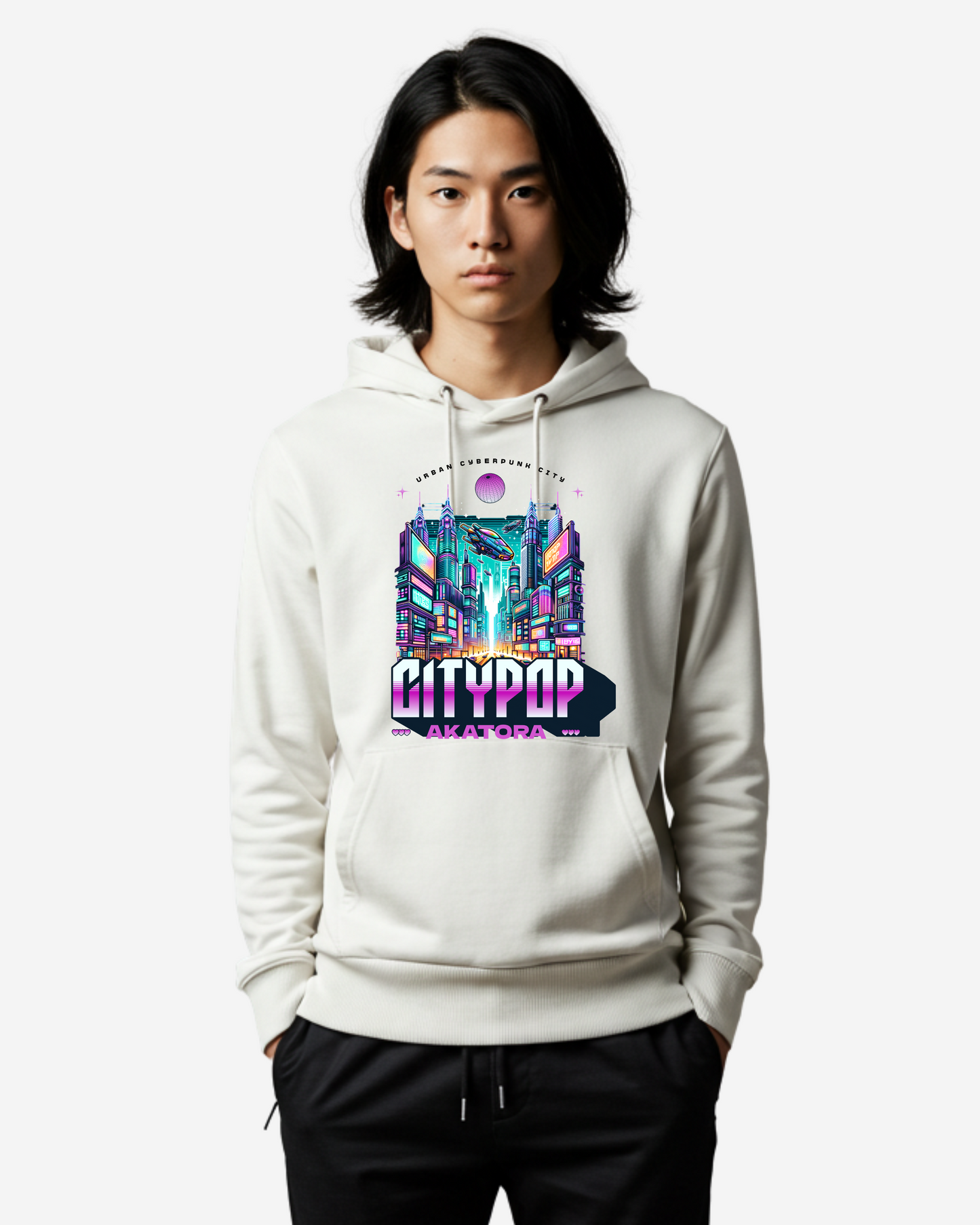 Urban Citypop T-Shirt Design Oversized Hoodie