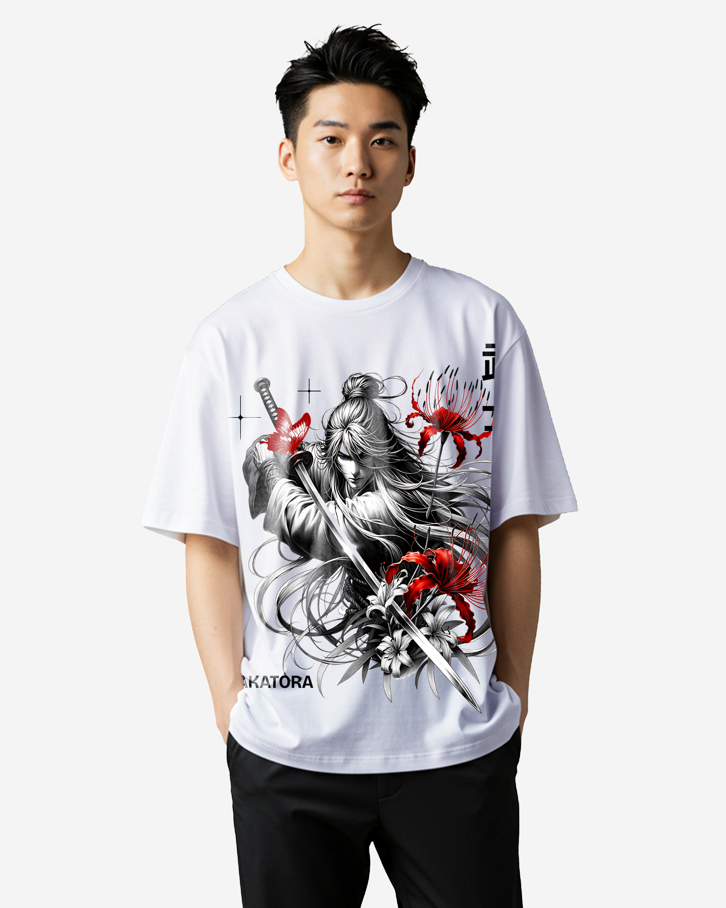 Long Haired Samurai Oversized T-Shirt